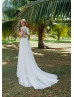 Beaded Ivory Tulle Chic Wedding Dress